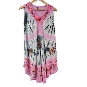 True Rock Boho Tie-Dye Dress OSFM Festival Wear Swimsuit Coverup Beach Vacation